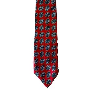 Essex Row burgundy patterned men’s tie business formal accessory